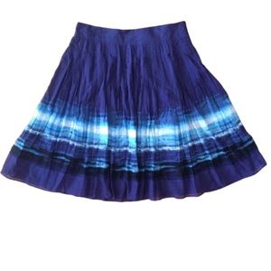 Alfani Silk Watercolor Pleated Skirt